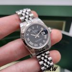 Rolex Datejust 179174 Black Roman Dial Fluted Bezel 26MM Lady Replica Watch - Image 3