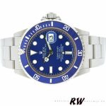Rolex Submariner 16610 Stainless Steel Blue Bezel Blue Dial 40mm Mens Replica Watch - Image 3
