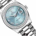 Rolex Day Date 118346 Roman Ice Blue Dial 36mm Unisex Replica Watch - Image 3