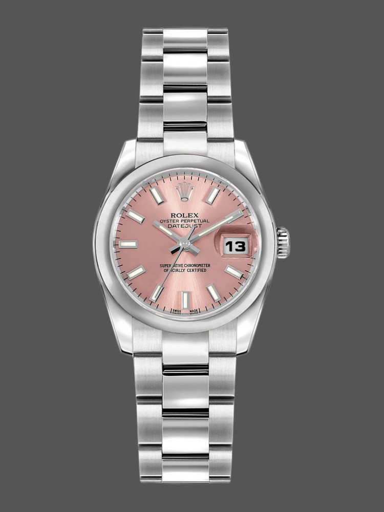 45760D1A-323F-306B-795C-962AEF5487F5 Rolex Datejust 179160 Pink Index Dial Domed Bezel 26MM Lady Replica Watch - Image 1