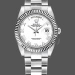 Rolex Day-Date 118239 White Gold White Roman Numeral Dial 36mm Unisex Replica Watch