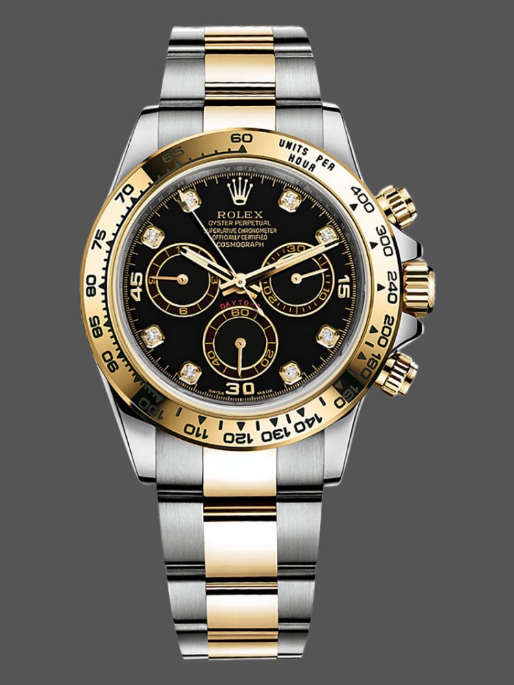 47A47835-6091-B4B3-9B67-64BF60501443 Rolex Cosmograph Daytona 116503 Black Diamond Dial 40MM Mens Replica Watch - Image 1