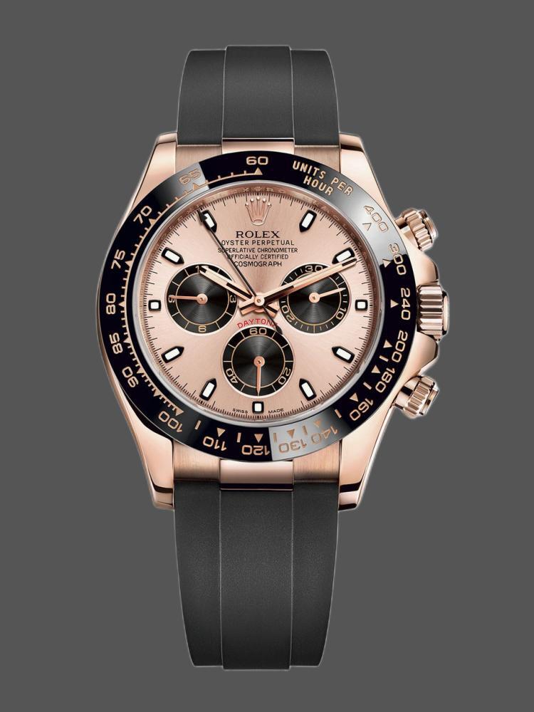 47CDDA29-A084-B3A0-EAFD-3EE0590655DF Rolex Cosmograph Daytona 116515LN Black Pink Dial 40mm Mens Replica Watch - Image 1
