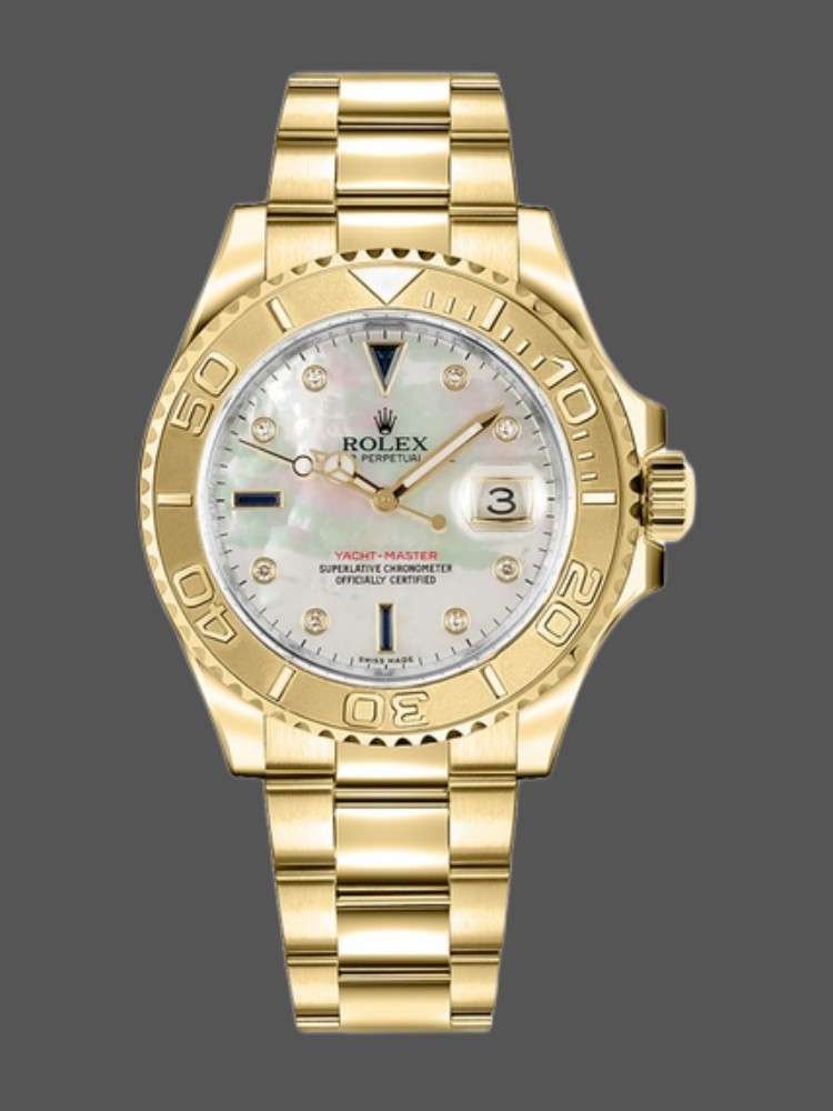 47DD7652-17FE-6EC7-C9BF-5324ACDD38B1 Rolex Yacht-Master 168628 MOP Dial 35mm Unisex Replica Watch - Image 1