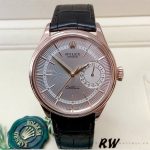 Rolex Cellini Date 50515 Rose Gold Silver Guilloche Index Dial 39mm Mens Replica Watch - Image 2