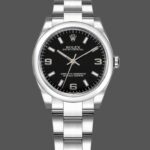 Rolex Oyster Perpetual 177200 Black Arabic Dial Domed Bezel 31mm Lady Replica Watch