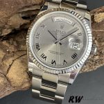 Rolex Day-Date 118239 white gold Silver Roman Numeral 36mm Unisex Replica Watch - Image 2