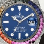 Rolex Submariner 116610 Blue Dial Blue Rubber strap 40mm Mens Replica Watch - Image 2