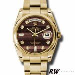 Rolex Day-Date 118208 Yellow Gold Domed 36mm Unisex Replica Watch - Image 2