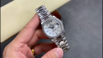 Rolex Day Date 36 MOP Dial Diamond Bezel Platinum m128396tbr 0022 - Image 2
