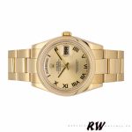 Rolex Day-Date 118208 Yellow Gold Champagne Dial Roman Numerals 36mm Unisex Replica Watch - Image 5