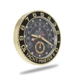 Rolex Yacht Master ll Gold & Black Wall Clock - Image 2