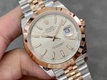 Rolex Datejust 41MM 126301 0010 Rose Gold Sundust Index Dial Mens Replica Watch - Image 4
