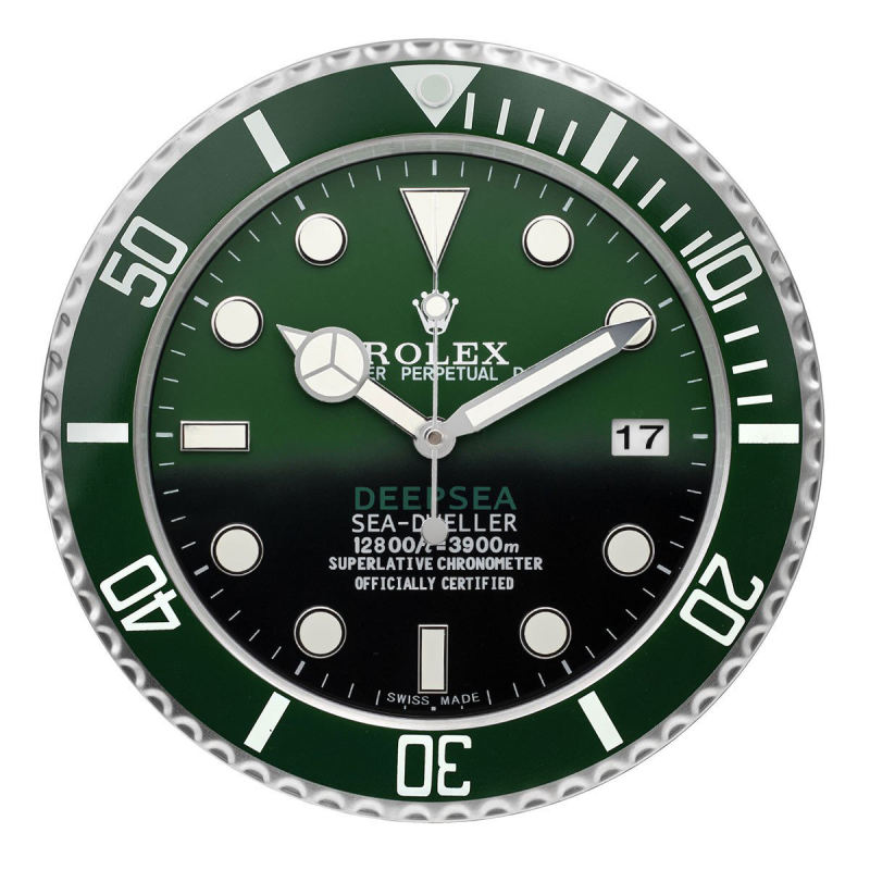 4A8906EA-E9A6-B1CB-FADC-3A0587334062 Rolex Deepsea Sea Dweller Green Wall Clock - Image 1