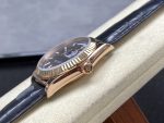 Rolex Day Date 36 Everose Gold Black Dial 118135 0063 Leather Watch - Image 7