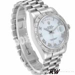 Rolex Day-Date 118366 Ice Blue Dial Diamond Bezel 36mm Unisex Replica Watch - Image 2