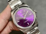 Rolex Oyster Perpetual Air-King 114200 Grape Red Index Dial 34mm Unisex Replica watch - Image 4