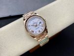 Rolex Day-Date 228235 White Roman Numeral Dial Fluted Bezel 40mm Mens Replica Watch - Image 6