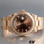 Rolex Day-Date 118205 Chocolate Brown Dial 36mm Unisex Replica Watch - Image 4