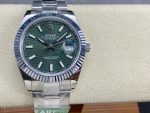 Rolex Datejust 126334 0029 Fluted Bezel Green Motif Dial 41MM Mens Replica Watch - Image 3