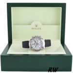 Rolex Daytona 116519 white Arabic dial Black Rubber strap 40mm Mens Replica Watch - Image 6