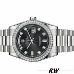 Rolex Day Date 118346 Black Diamonds Dial 36mm Unisex Replica Watch - Image 3