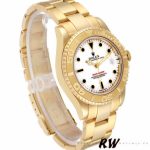 Rolex Yacht-Master 168628 White Dial Yellow Gold 35MM Unisex Replica Watch - Image 2