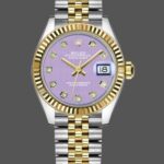 Rolex Datejust 279173 Lavender Purple Diamond Dial Fluted Bezel 28mm Lady Replica Watch