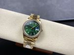 Rolex Day Date 36mm Green Dial Diamond-Set Bezel President Bracelet m128398tbr 0035 - Image 6