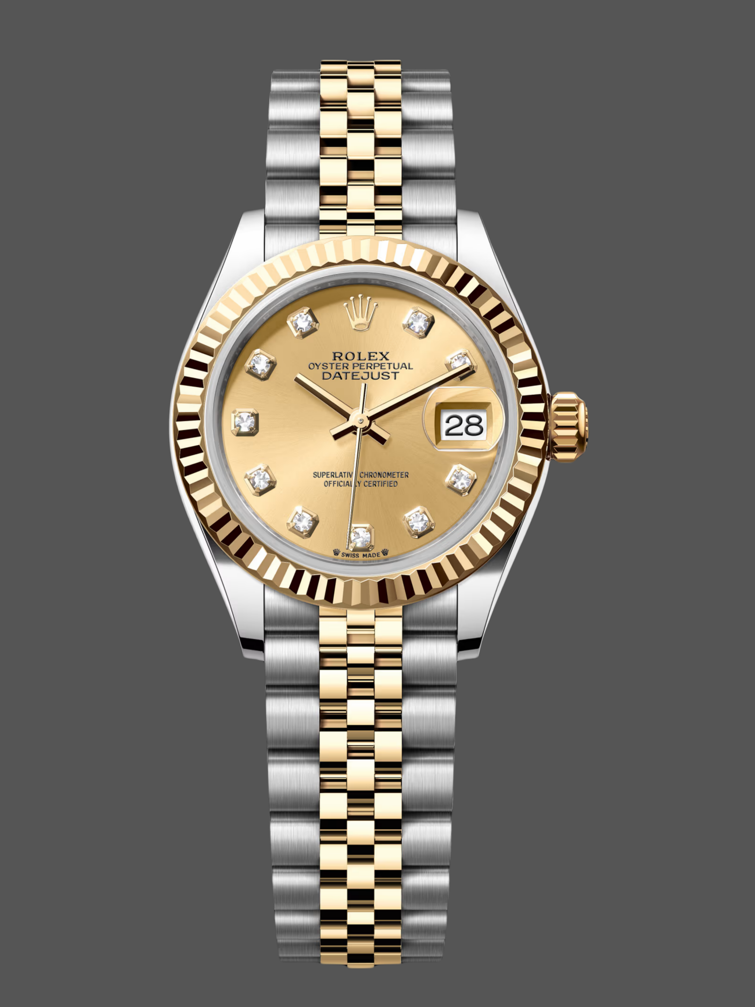 4D96B1F3-D6F5-F78E-280A-56118EE01530 Rolex Datejust 28mm Stainless Steel and Yellow Gold m279173 0011 Women's Watch - Image 1