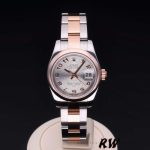 Rolex Datejust 179161 Stainless Steel and Everose Gold Concentric Circle Silver Dial 26MM Lady Replica Watch - Image 2