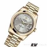 Rolex Day-Date 118208 Silver Dial Domed Bezel 36mm Unisex Replica Watch - Image 2