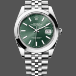 Rolex DateJust 41mm m126300 0020 Oystersteel Jubilee Mint Green Dial