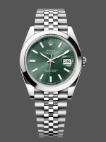 Rolex DateJust 41mm m126300 0020 Oystersteel Jubilee Mint Green Dial