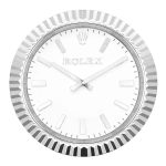 Rolex Presidential Silver & White Wall Clock