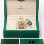 Rolex Day Date 118348 Champagne Index Dial Yellow Gold 36mm Unisex Replica Watch - Image 6