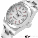 Rolex Oyster Perpetual 176200 Silver Dial Pink Luminous Markers 26MM Lady Replica Watch - Image 4