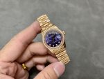 Rolex Datejust 28mm Everose Gold m279135rbr 0020 Aubergine Diamond President Women's Watch - Image 6