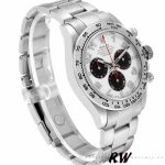 Rolex Cosmograph Daytona 116509 White Arabic Dial White Gold 40MM Mens Replica Watch - Image 13