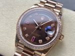 Rolex Day-Date 118235 Rose Gold Chocolate Brown Dial 36mm Unisex Replica Watch - Image 5