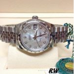 Rolex Datejust 178344 White Mother of Pearl Diamond Dial 31MM Lady Replica Watch - Image 4