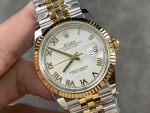 Rolex Datejust 126233 White Roman Dial Fluted Bezel 36MM Unisex Replica Watch - Image 4