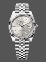 Rolex Datejust 41mm Stainless Steel 126334 0004 Silver Index Jubilee Mens Watch