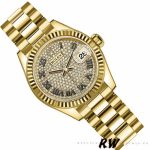 Rolex Datejust 279178 Diamond Pave Dial Fluted Bezel 28mm Lady Replica Watch - Image 3