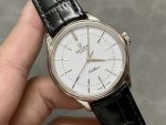 Rolex Cellini Time 50509 Black Leather Strap White Dial 39mm Mens Replica Watch - Image 4