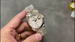 Rolex Day-Date 40mm Platinum Meteorite Baguette 228206 0036 Men's Watch - Image 2