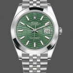 Rolex Datejust 41 Mint Green Dial with Smooth Bezel 126300 Men's Watch
