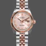 Rolex Datejust 179171 Pink Roman Numeral Dial Fluted Bezel 26MM Lady Replica Watch