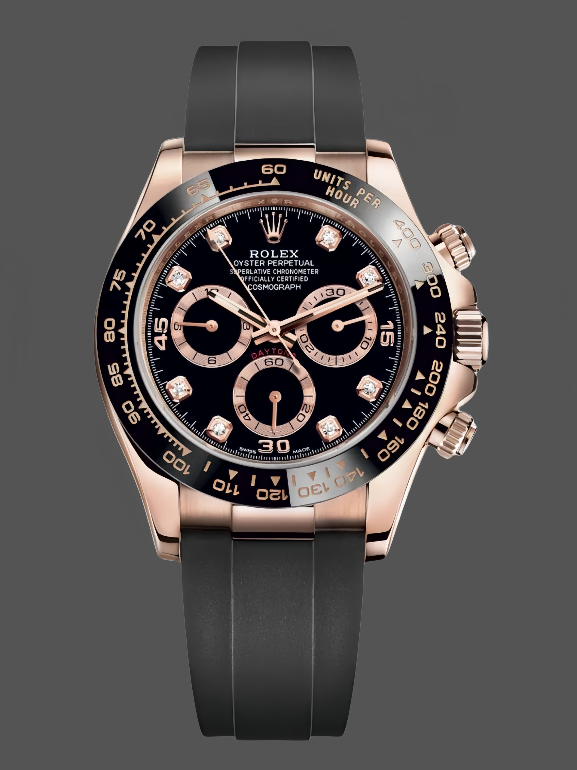 54150AB9-60C6-8956-6F0F-4A0A22DB24C4 Rolex Cosmograph Daytona Rose Gold Case Black Dial 116515ln 0057 - Image 1