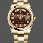 Rolex Day-Date 118208 Yellow Gold Domed 36mm Unisex Replica Watch